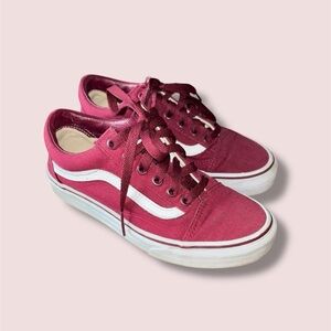 Vans Women’s Burgundy Canvas Sneakers Size 6